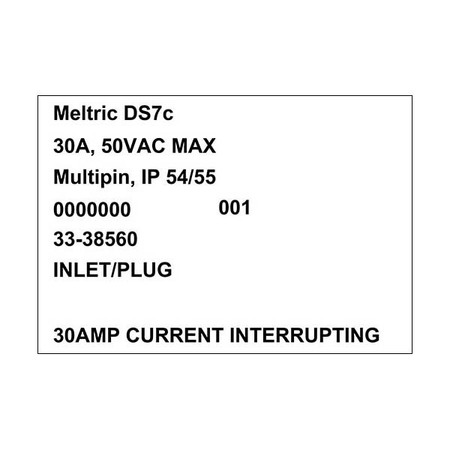 Meltric 33-38560 INLET 33-38560